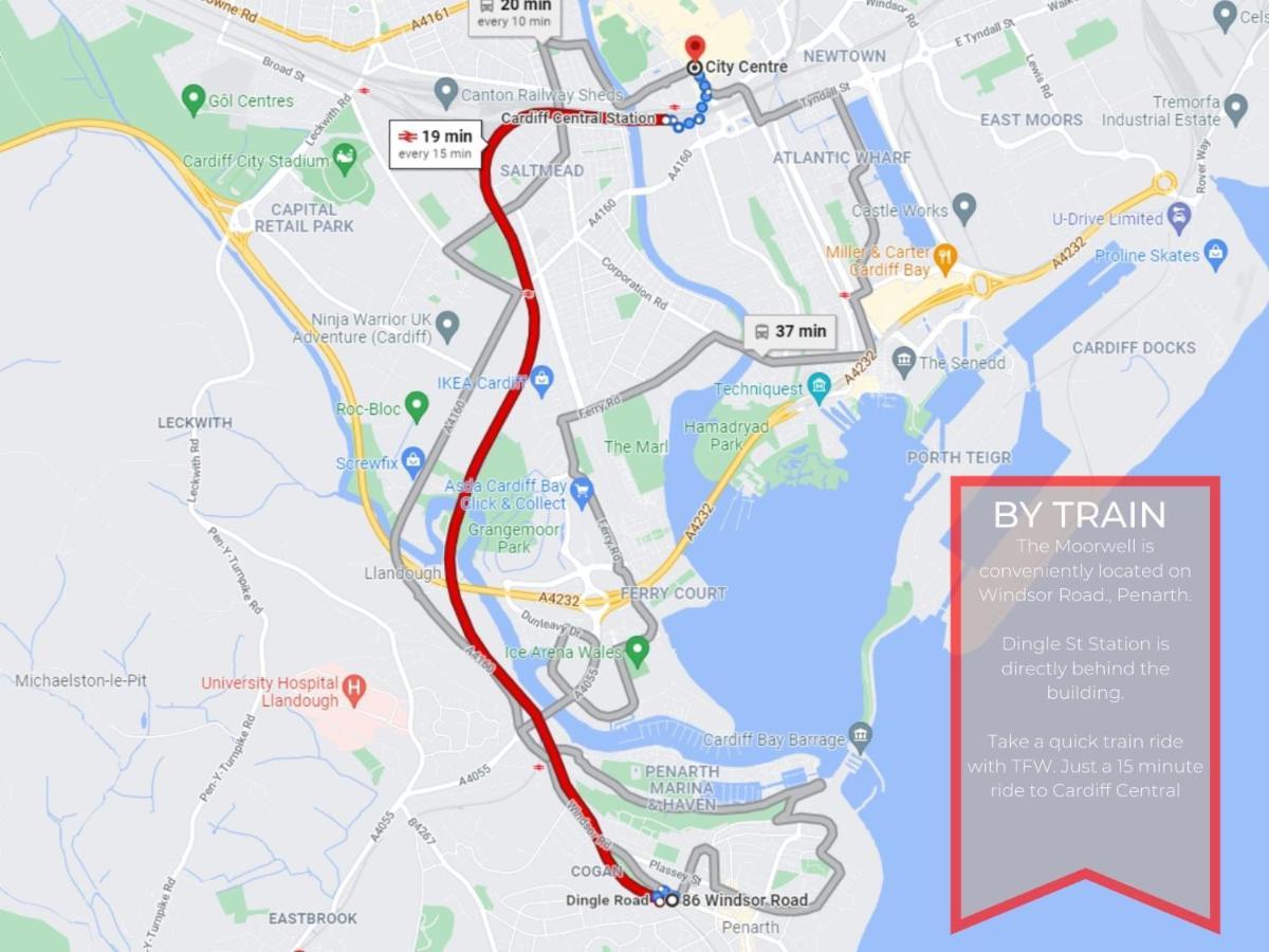Luxe Apartments, The Moorwell, Parking, Gym - 10Mins Cardiff City Ctr Eksteriør billede